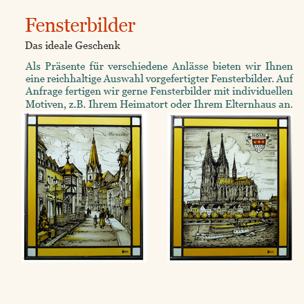 Fensterbilder - Das ideale Geschenk
