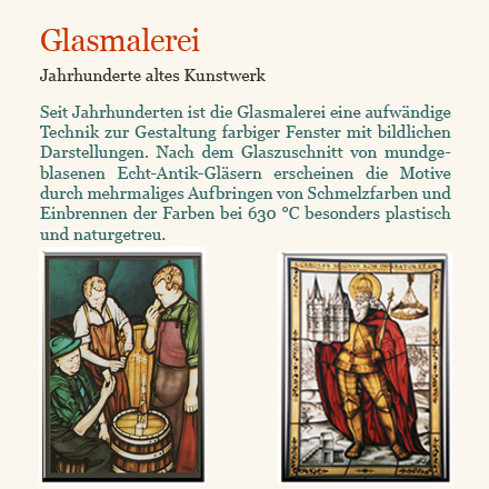 Glasmalerei - Jahrhunderte altes Kunstwerk